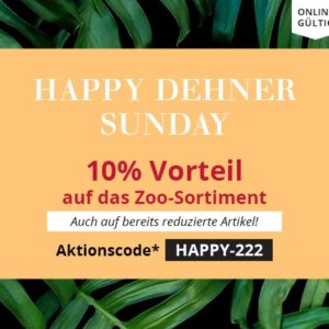 Dehner Sonntag Deal mit 10% Rabatt aufs Zoo-Sortiment