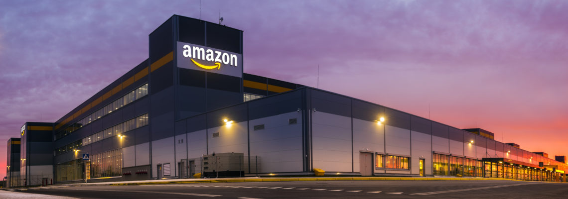Szczecin, Poland-November 2018: Amazon Logistics Center in Szcze