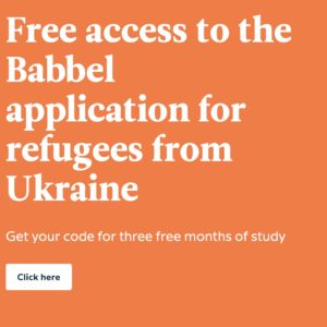 Ukraine: GRATIS Babbel Sprachkurse für Geflüchtete (3 Monate, selbstkündigend)
