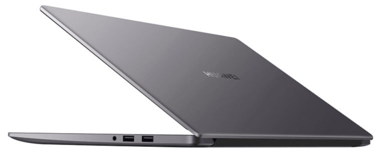 HUAWEI MateBook D15 Laptop halb aufgeklappt