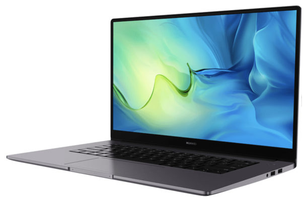 HUAWEI MateBook D15 Laptop schräge Ansicht von der Seite