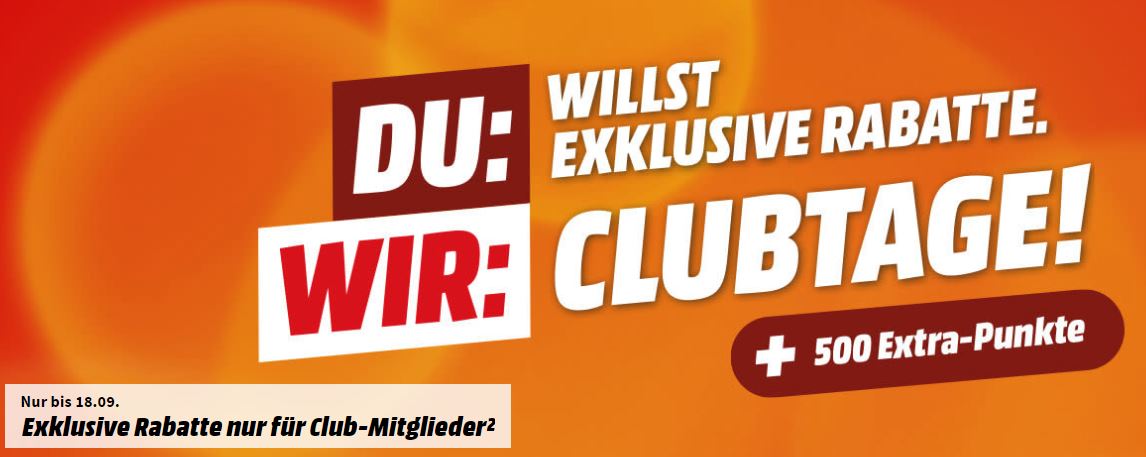 MediaMarkt Club Tage mit exklusiven Rabatten