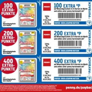 Penny: Bis zu 400 Extra-Paybackpunkte auf Wunschgutschein