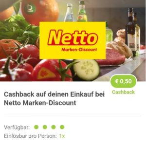 0,50€ Cashback für Einkauf bei Netto Marken-Discount mit Marktguru
