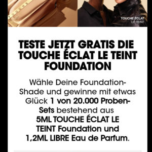 GRATIS Touche Éclat le Teint Foundation von Yves Saint Laurent testen