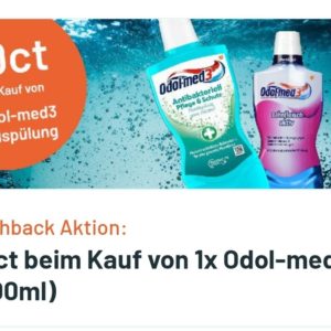 2 Flaschen odol-med 3 für effektiv 20 Cent möglich bei dm