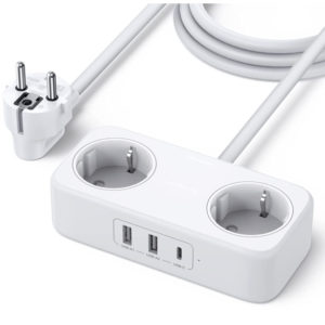 Ugreen 2fach-Steckdosenleiste mit USB-C (PD 3.0) und 2x USB-A mit Schnellladefunktion für 22,49€ (statt 30€)