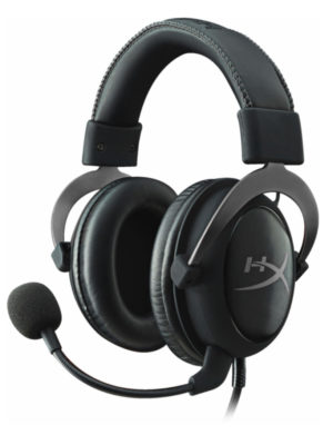 HyperX Cloud II Gun Metal in der Seitenansicht mit Mikrofon
