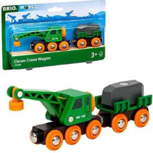 BRIO Bahn - Grüner Kranwagen mit Anhänger ( Amazon Prime)