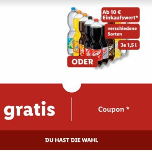 Gratis Freeway Erfrischungsgetränk ab 10€ EKW mit Lidl Plus