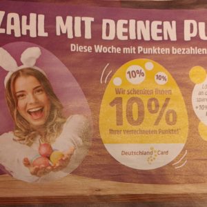 10% Rückvergütung für die Einlösung von DeutschlandCard Punkten bei Edeka Hannover-Minden