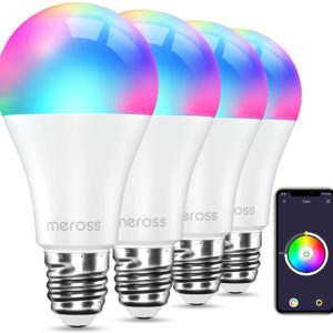 5,45€ pro 💡 4 Stück smarte WLAN LED Glühbirnen Meross für 21,79€ 🌈 dimmbar & mehrfarbig