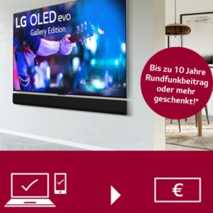 😱 Bis zu 10 Jahre Rundfunkbeitrag geschenkt beim Kauf von LG TV und/oder Audio-Produkt