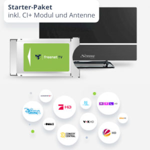 📺 freenet TV Starter-Paket: HD TV + CI+ Modul + Zimmerantenne für 9,99€/Monat (für 12 Monate, danach mtl. kündbar / DVB-T2)