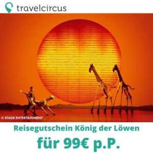 🎁 Gutschein: König der Löwen Musical + 1 Nacht im Hotel inkl. Frühstück für 99€ p.P. / 198€ insg.