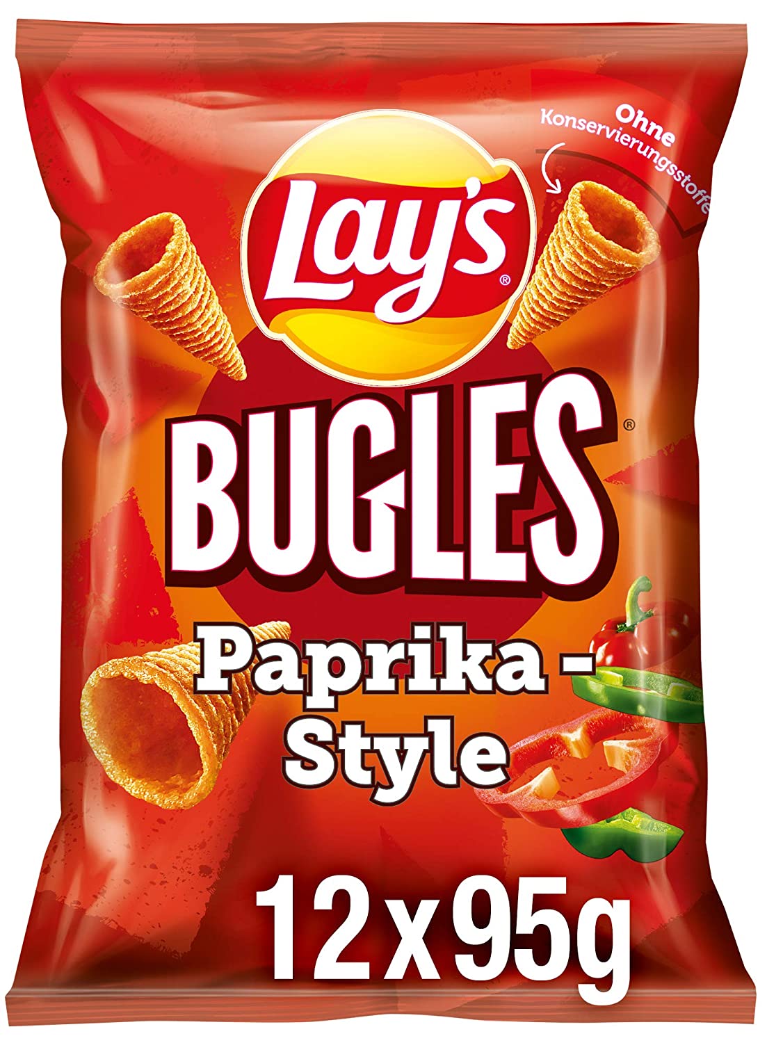12x 95g Lay's Bugles (Original, Paprika, Nacho Cheese) ab 0,88€ pro