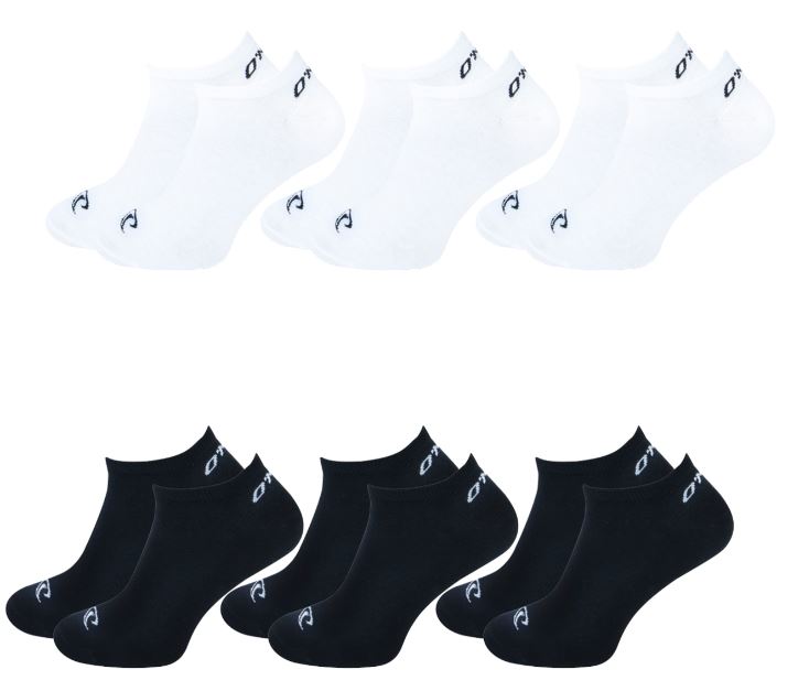 O'Neill Unisex Sneaker Socken in Weiß und Schwarz