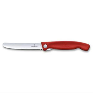 Victorinox Swiss Classic Faltbares Gemüsemesser Wellenschliff rot