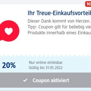 [Personalisiert?] 20% auf Alles in der Mein dm App bis 31.05.2022