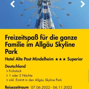 Skyline Park mit Übernachtung