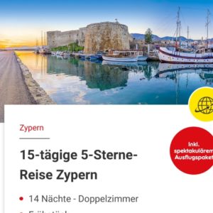 15-tägige 5-Sterne-Reise Zypern