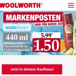 Woolworth: SodaStream Sirup für nur 1,50€