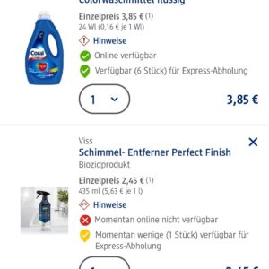 dm: Gratis Viss Schimmel-Entferner oder Domestos Hygiene Reiniger