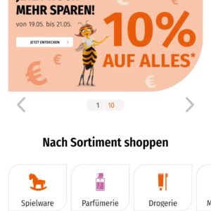 Müller: 10% auf alles