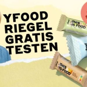 GRATIS 3 x "yfood Riegel" bei REWE Mitte mit scondoo kostenlos testen (100% Cashback)