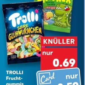 Couponplatz: 4x Trolli Fruchtgummis für 1,76€ =  0,44€ pro Packung