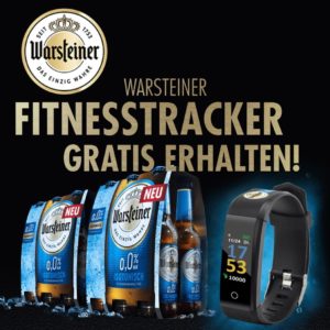 2x Warsteiner 0,0% Alkohol 6er Packs kaufen, Gratis Fitnesstracker per Post erhalten