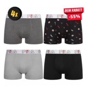 🩲 4er Pack FILA Boxershorts für 17,99€ zzgl. Versand - 4,50€ pro Buxe