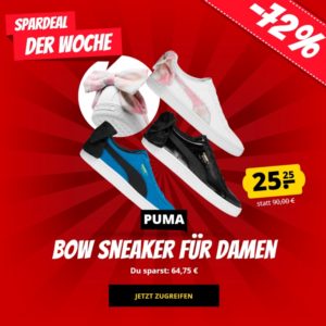 🎀 PUMA Bow Sneaker für Damen für nur 25,25€ zzgl. Versand (statt 44€)