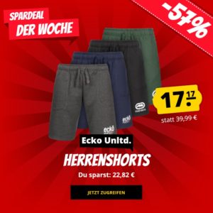 🩳 Ecko Untld. Lusso Herren Shorts in verschiedenen Farben für 17,99€ zzgl. Versand