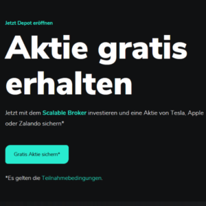 Gratis Aktie / ETF bei Scalable Broker: Sparpläne gebührenfrei + Traden für 99 Cent