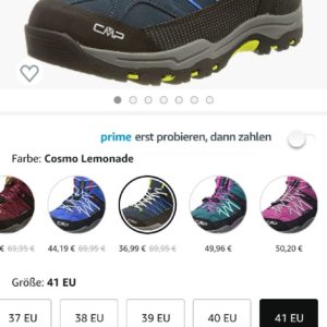 Kinderschuhe in Größe 41 CMP Mid Rigel mit 7,40€ Gutschein