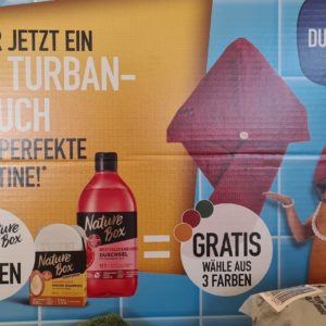 2x Nature Box Produkte kaufen und ein Kopfturban ( Handtuch ) gratis bekommen - bei DM vor Ort