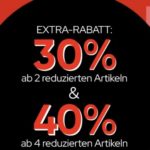 Galeria: 30% Extra-Rabatt beim Kauf von min. 2 Sale-Artikeln und 40% beim Kauf von 4 Sale-Artikeln