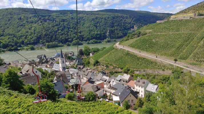 Romantische Aussicht auf die Weinberge