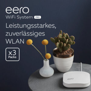 📶  Amazon eero: WLAN-Mesh-Router 3er Set für 149,99€ (statt 420€)