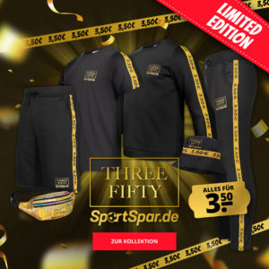 SportSpar THREE FIFTY Kollektion 👑 alles für nur 3,50€ 👉 T-Shirt, Shorts, Sweatshirt, Sweat Hose, Bucket Hat und Bauchtasche