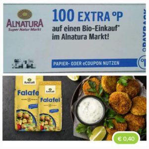 Alnatura Falafel für umgerechnet 9 ct, dank Payback & Marktguru ( ggf personalisiert )