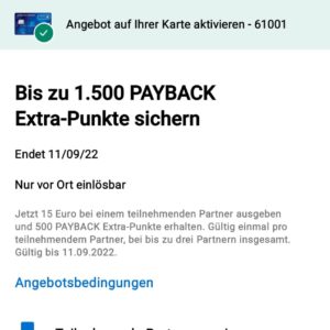 Bis zu 1500 Payback Punkte extra mit der Payback AMEX und Shop Small ggf. personalisiert