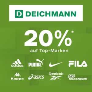 💚👟 Deichmann: 20% auf Top Marken wie adidas, Nike, Puma uvm.