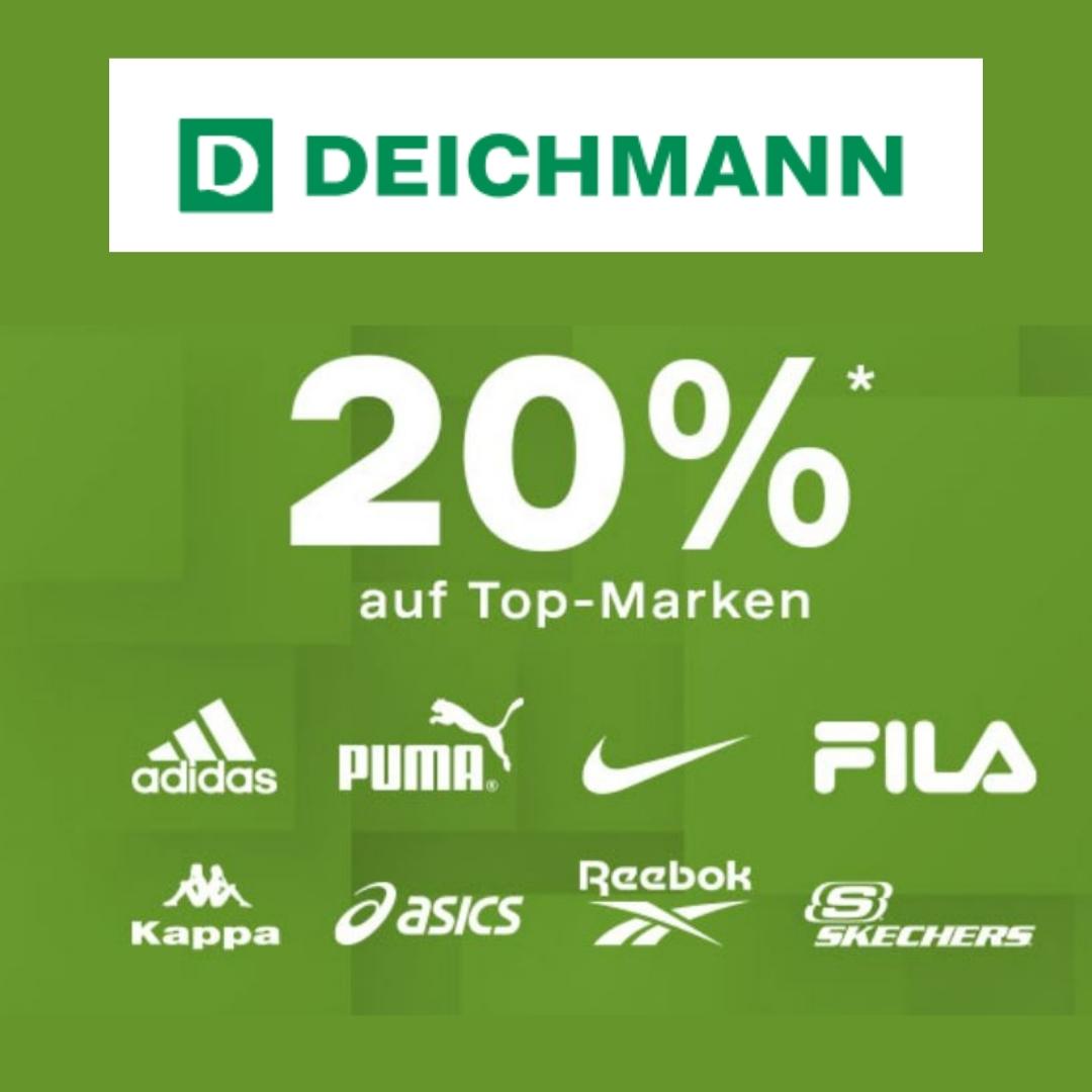 💚👟 Deichmann: 20% auf Top-Marken wie adidas, Nike, Puma uvm.