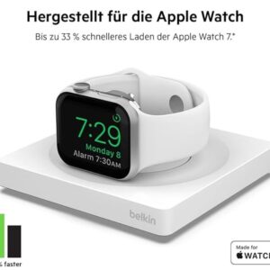Belkin Schnellladegerät für die Apple Watch 7 / 8 / Ultra in Weiß oder Schwarz (MFi-zer­ti­fi­zier­t) je 53,99€ (statt 69,99€)