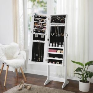 endet 💍 Songmics Schmuckschrank mit Spiegel für 49,99€ (statt 65€)