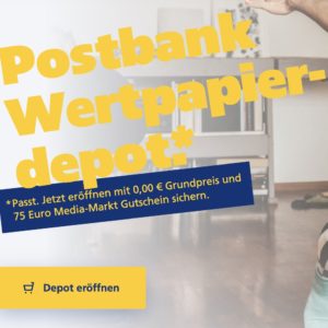 75€ MediaMarkt-Gutschein für kostenloses Postbank Depot