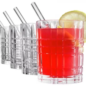 🥃 Nachtmann: 4er-Set Whisky-Gläser für 15,95€ - mit Glas-Trinkhalme & Reinigungsbürste