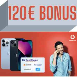 Jetzt mit 120€ Bonus! 🔴 Vodafone GigaMobil Young M &amp; L + iPhone 13 / Mini / Pro / Pro Max (auch mit regulärem GigaMobil)